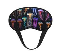Jellyfish Masque de sommeil avec imprimé océan, couverture souple pour les yeux sans pression pour dormir, masque pour les yeux pour les personnes dormant sur le côté