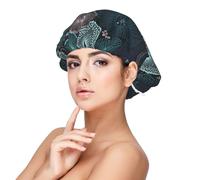 Jellyfish Pattern No.9028 Bonnet en satin de soie pour femme endormie, double couche, réglable, bonnet de nuit pour cheveux bouclés