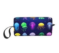 Jellyfish Pochette de rangement portable avec fermeture éclair pour un accès rapide Motif océan