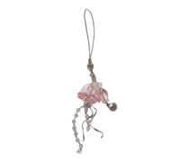 Jellyfish Sangle de téléphone avec pendentif en acrylique pour les amoureux de la mer et les créateurs de tendances