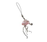 Jellyfish Sangle de téléphone portable avec pendentif clé en acrylique pour les amateurs de mer et les créateurs de tendances