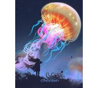 Jellyfish Sketchbook: Surrealism Digital Art Underwater Painting - Large Blank Sketch Book - 8.5 X 11 Inches - 110 Pages (Sketch Books For Drawing)