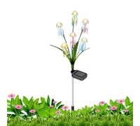Jellyfish Solar Light, Waterproof Garden Decor, 10.2x29.2 Inches Outdoor Lamp with LED Fiber, Durable ABS Pathway Kit, Porch Ornament with Colorful Style, Backyard Lighting for Christmas Birthday