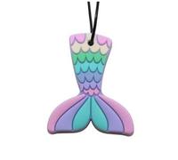 Jellystone Designs Pendentif sirène - Collier sensoriel à mâcher pour enfants - Sans BPA, réglable et recommandé en OT - Outil moteur oral apaisant pour les chercheurs sensoriels et le soulagement de