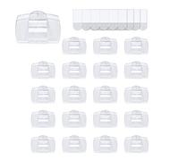 JELLYSUB 20 Grands Crochets + 28 Languettes Adhesives, Transparents, Clips de Cordon Sans Dommage Pour Decorations De Noël, Lumieres et Cables Electriques, Crochets Muraux Amovibles Pour Accrocher
