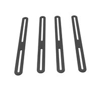 Jelquix 4PCS Plaques de Fixation Réglables pour Réparation de Meubles, | Supports de support fendus en acier inoxydable, attelle droite pour étagères et tables en bois