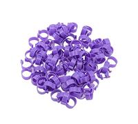 Jelquix Bandes de Cuisses de Poulet, Anneaux d'identification de Poulet, Fournitures Durables pour Canard, Poule, Oie et Volaille, 100 Pièces (Purple #11)