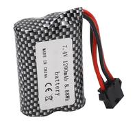 Jelquix Batterie au Lithium RC, Cellule d'alimentation RC Compacte 7,4 V 1200 MAh, Batterie avec Protection Contre Les Surcharges et Les Courts-Circuits, Idéale pour Les Voitures, Drones et Jouets