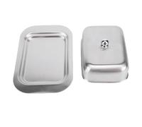 Jelquix Beurrier en Acier Inoxydable avec Couvercle, Boîte de Rangement de Fromage, Porte-beurre de qualité Alimentaire, Passe au Lave-vaisselle, Récipient Hermétique avec Finition Brillante