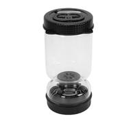 Jelquix Bocal à Cornichons avec Passoire Rabattable, 19 X 9 Cm, | Séparateur en verre PP en acier inoxydable, stockage hermétique des légumes, résistant à la chaleur