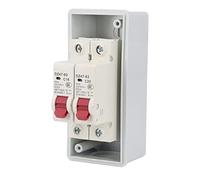 Jelquix Boîte de Distribution Extérieure étanche à la Pluie Disjoncteur étanche Durable MCB pour Usage Résidentiel et Commercial Plastique ABS 2 Voies 230 V 400 V (C16+C20)