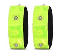 Jelquix Bracelet Réfléchissant avec 4 LED Super Lumineuses pour Cyclisme | Visible jusqu\'à 200 m, modes flash et lumière constante, sangle réglable pour la marche et le jogging.