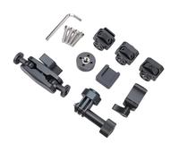 Jelquix Bras articulé Anti-Torsion Double Têtes Sphériques de 17 Mm, Alliage d'aluminium Robuste, avec Pince à Vis de 1/4 Pouce, Idéal pour Les Lampes de Tablette, de Téléphone et d'appareil Photo