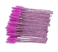 Jelquix Brosse à Cils Jetable en Nylon, 50 Pièces de Baguettes de Mascara en Spirale de Haute qualité pour Cils Naturels, Outil de Maquillage Portable pour Voyager - Rose (PURPLE)