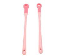 Jelquix Brosse de Nettoyage des Orteils, épurateur de Pieds en Silicone à Long Manche, Exfoliant de Nettoyage en Profondeur sans Flexion pour Douche Spa à Domicile, 2 Pièces (PINK)