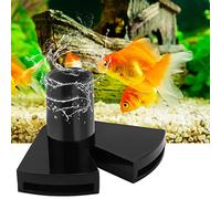 Jelquix Buse Double Bec de Canard pour Aquarium, Sortie d'eau Durable Réglable à 360 Degrés pour la Circulation de l'eau D'aquarium, Acrylique Léger, Interface 20 Mm