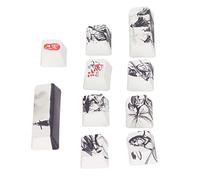 Jelquix Capuchons de Touches de Clavier Mécaniques, 10 Touches DIY PBT, de Sublimation avec Finition Soignée et Thème des Arts Martiaux, Idéal pour Les Claviers à 61, 87, 104 et 108 Chiffres