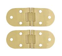 Jelquix Charnière de Table à Bord Rond en Cuivre de 80mm, Mécanisme de Pliage pour Machines à Coudre et Meubles, Mouvement Fluide de 30mm