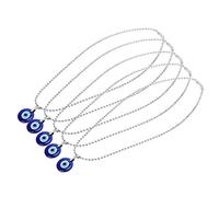 Jelquix Collier œil Bleu Turc, 5 Pièces en Alliage, Collier de Protection contre le Mauvais œil, Bijoux Symboliques pour Hommes et Femmes, Idéal pour les Anniversaires, Halloween et les Fêtes de Noël