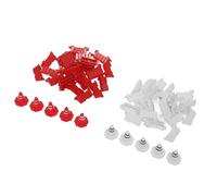 Jelquix Cônes de Barrière de Route de Course de Voiture RC 50 Pièces, équipement d'entraînement Portable en Plastique avec Conception Divisée, pour la Pratique de la Dérive des Voitures RC