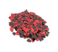 Jelquix Confettis de Fête de Nuit, Décor de Table Brillant 60g pour Décoration de Mariage/anniversaire, PVC Noir Rouge Forme Mixte (Style mixte coeur pêche et prune)