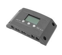 Jelquix Contrôleur de Charge Solaire MPPT, 12 V 24 V Automatique avec écran LCD, Réglage Intelligent Double USB, Puissance Maximale Avancée avec Protection contre les Surintensités, Idéal pour le