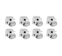 Jelquix Contrôleur de Déclenchement de Tir Mobile en Alliage de Zinc ABS Léger et Durable pour PUBG Tir Gratuit Portable Léger pour la Plupart des Téléphones Ensemble de 8 Pièces (Pince argentée)