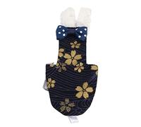 Jelquix Couches Réglables en Coton Doux pour Oiseaux, pour Aras et Calopsittes, Beau Design avec Nœud Papillon, Poche Intérieure Pratique, 1 X unité (L Fleur dorée tibétaine)