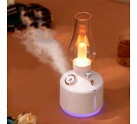 Jelquix Diffuseur d'humidificateur de Lanterne Vintage, Diffuseur Ultrasonique Rechargeable par USB, de Lampe à intensité Variable, Idéal pour la Décoration de Bureau de Chambre à Coucher Relaxante