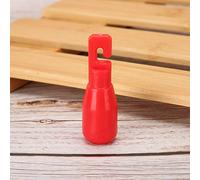 Jelquix Embout de Canne à Crochet Durable, 2 Pièces, pour Canne de Marche Aveugle, Installation Facile, Accessoires en Plastique de Haute qualité (petite tête rouge)