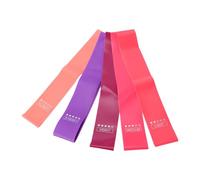 Jelquix Ensemble de 5 Boucles de Résistance pour Entraînement Complet du Corps - Bandes d'exercice Portables et Respectueuses de la Peau en Rose Clair, Cerise, Violet, Magenta, Violet Raisin - Idéal