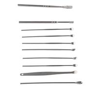 Jelquix Ensemble de Cure-oreilles en Acier Inoxydable, avec Outils en Spirale et en Forme de U pour un Retrait et un Nettoyage Efficaces du Cérumen, Portables 10 Pièces (SILVER)