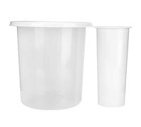 Jelquix Ensemble de Moules à Glace Pilée Transparents et Réutilisables, pour Faire des Cornets de Neige, des Smoothies et des Sorbets, Seau à Glace Souple de 17,5x17x13cm, en Plastique, 1 unité