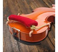Jelquix Épaulière Réglable pour Violon, Alliage D'aluminium Durable avec Coussin EVA, Parfait pour les Violons 3/4 et 4/, Rouge, 1 unité