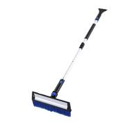 Jelquix Grattoir à Glace pour Brosse à Neige Télescopique | Raclette de Brosse de Pelle à Neige avec Poteau en Alliage D'aluminium, Rainure de Guidage de Neige pour un Usage Domestique