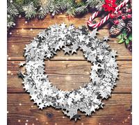 Jelquix Guirlande D'étoiles Colorées, Fil de Fer Facile à Façonner, Décoration de Noël pour L'artisanat, Accessoires pour Vêtements (Silver)