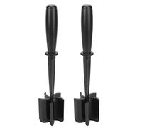 Jelquix Hachoir à Viande Efficace Résistant à la Chaleur Poignée Ergonomique Presse-hamburger pour Poulet Pomme de Terre Noir 2 Pièces