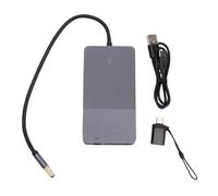 Jelquix Hub d'accueil USB 3.0 OTG de Type C, Sortie Multi-écran en Aluminium Via Port HD et VGA Gigabit Link Plus avec Prise Audio 3,5 mm pour Les études à Domicile, Les Voyages