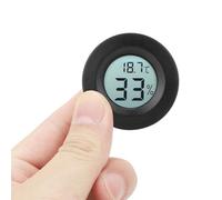 Jelquix Hygromètre Thermomètre Numérique LCD avec Mesure de Température et d'humidité de Haute Précision pour Armoires Réfrigérées, Vitrines - Matériau ABS (jaune) (BLACK)