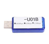 Jelquix Isolateur Numérique USB avec Puce ADUM3165, Haute Vitesse 480 Mbps, Isolation 3,75 KV, éliminateur de Boucle de Masse pour DAC, Protection Contre Les Surcharges (Bleu Transparent)