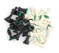 Jelquix Jeu D'échecs en Plastique, Jeu D'échecs Complet Respectueux de l'environnement, Noir et Blanc, Fabrication Soignée pour International, Taille Portable pour la Maison et Les Voyages (Grand