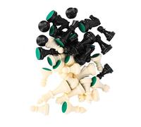 Jelquix Jeu D'échecs en Plastique, Jeu D'échecs Complet Respectueux de l'environnement, Noir et Blanc, Fabrication Soignée pour International, Taille Portable pour la Maison et Les Voyages (Hauteur