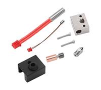 Jelquix Kit d'extrudeuse de Tête d' Hotend pour Imprimante 3D, Bloc Chauffant Bimétallique, Buse de Tube de Gorge 24V 40W, Idéal pour Ender 3 S1