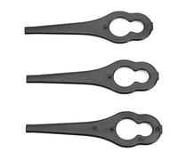 Jelquix Lames en Plastique Durables pour Coupe-Herbe, 50 Pièces, pour ALM 28 30, Coupe à Grande Vitesse pour Pièces de Tondeuse à Gazon, Adaptées pour Art 23 Accu, Blanc, 3,0x0,8 Pouces (Black)