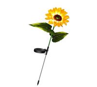 Jelquix Lampe Solaire LED Tournesol, Lampe Décorative pour Pelouse de Jardin, Source de Lumière LED Haute luminosité pour Villa, Cour, Parc Communautaire et Accès Routier (Blanc Chaud)