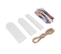 Jelquix Lot de 30 Marque-pages Vierges en Acrylique avec Pompons, Marque-pages Artisanaux Vierges de 1 Mm d'épaisseur, Kit de Fabrication de avec 30 Pompons Colorés et Ficelle