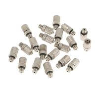 Jelquix Mini Raccord Pneumatique à Air Poussoir, Ensemble de Connecteurs Mâles Droits pour une Installation Rapide, Argent, Filetage M5 de 4mm, 20 Pièces pour Usage Industriel