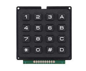 Jelquix Module de Clavier 16 Touches, Bouton-Poussoir Compact, Clavier Externe pour Microcontrôleur, Matériau ABS, Idéal pour Les Projets de Bricolage