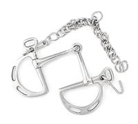 Jelquix Mors de Bouche de Cheval en Acier Inoxydable avec Rouleau, Contrôle de Mastication Antirouille pour Chevaux et Cavaliers, Durable et Sûr (La Bouche du Cheval Mesure 125 mm de Long)
