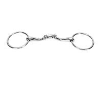 Jelquix Mors O Horse, Mors O Snaffle Bit, Bouche de Cheval à Maillon Flexible en Acier Inoxydable de 5,3 Pouces avec Bord Coulissant pour Le Contrôle de la Course d'entraînement